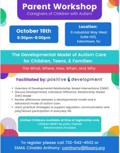 Developmental Model of Autism Care for Children/Teens @ Family Based Services